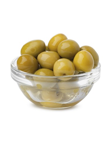 Aceituna verde con hueso.